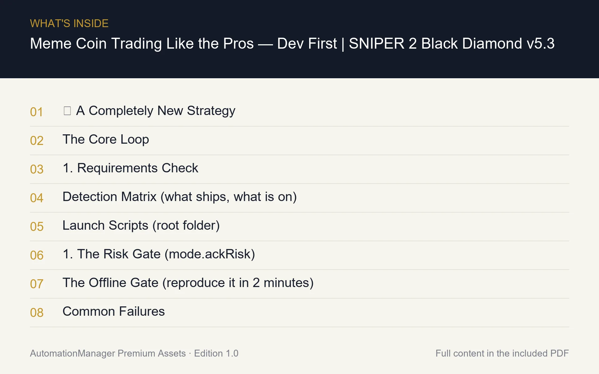 Meme Coin Trading Like the Pros — Dev First | SNIPER 2 Black Diamond v5.3